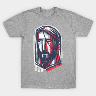 Jesus Christ face ink illustration T-Shirt